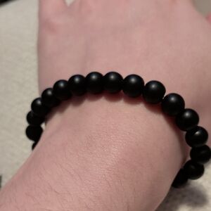 Black Beaded Bracelet
